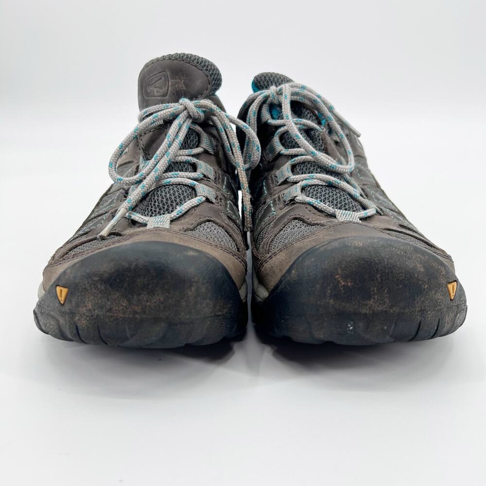 KEEN Palisades Hiking Trail Shoes 8 Brown Teal Lace Up Outdoor Walking Sneakers - Picture 5 of 11